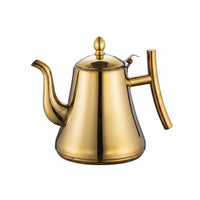 Long Curved Spout Induction Kettle with Mesh Filter Tapered Body Stainless Steel Gooseneck Kettle Precision Pouring Polished Gooseneck Coffee Pot