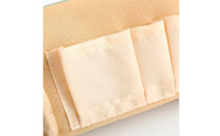 Portable Compact Travel Makeup Bag Soft Textile Zippered Cosmetic Pouch Smooth Finish Travel Makeup Bag