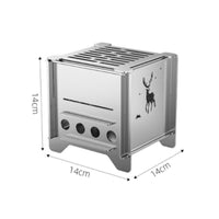 Mini Wood Combustion Burner Thickened Body Wood Combustion Heat Source-Resistant Campfire Grill for Campers, Tea