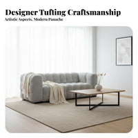 Tufted cumulus Couch Boucle material Sofa Minimalist & aesthetic Living Room Furniture for Interior Designers, Apartment Dwellers, Lounge Area, Studio