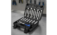 18 Pieces Vehicle Spring Strut Upper Mount Removal Tool High-Grade Alloy Steel Steel Strut Upper Mount Nut Tool Multi-Specification Automotive Tools