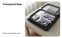 Translucent Clothes Packing Bag Waterproof Frosted Travel Pouch Space Saver Frosted Sealed Pouch for Trip Ers, Expecting Parents