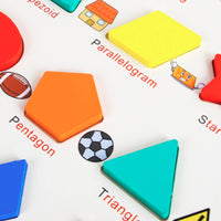 Smooth Educational Puzzle Child-Centered Puzzle Board Preschool Shape Sorter Tactile for Preschoolers, Toddlers, Kids, Home, Classroom