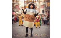 Coffee Cup Costume Easy to Wear Cup of Coffee Costume Oversized Foam Tunic for Adults, Carnival, Cosplay