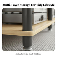 High Load Capacity Home Theater Component Cabinet Heavy Duty Stereo Equipment Stand Multi-Functional Storage Accessible-Shelf Audio Stand Easy Assembly for Audiophiles, Living Room, Studio