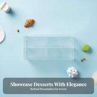 Detachable Design Acrylic Display Box High-Clarity Dustproof Model Case Easy Assembly Acrylic Bakery Display Case Included for Collectors, Hobbyists, Cafe Owners, C Display Ee Shop, Retail Shop, Exhibition