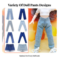 BJD Doll Clothes Doll Outfit Fashionable Miniature Pants for Kids, Display