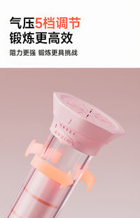 负重呼吸哑铃女士腹式呼吸训练瘦脸减肚收腹盆底肌神器锻炼肺活量 【两个装】蓝+粉/智能款/双吹嘴-100g砝码