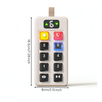 Handheld Sensory Toy with Pressable Controls Educational Interactive Toy with Light and Sound for Toddlers