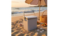 Portable Cooler Top Carry Handle Insulated Container Rectangular Portable Cooler for Picnic, Travel