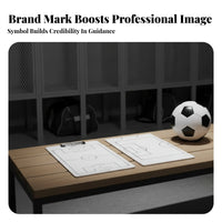 Dry Erase Basketball Coaching Board Reusable Soccer Coaching Board Full & Half Field Layout for PE Teachers, Training Sessions