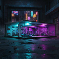 1/64 Scale Neo-Futuristic Parking Garage Diorama DIY Assembly Underground Garage Scene Model Hobby Supply for Hobbyists