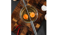 Semi-Automatic Egg Beater Stainless Steel Handheld Egg Beater Whisk with Spring Head Easy to Use Utensil Long-Lasting