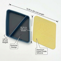 Silicone Pizza Storage Container, Reusable Pizza Box for Leftover Pizza Storage, Sealable Lid Pizza Storage Container