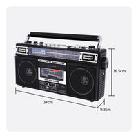 USB and SD Card Retro Radio Cassette Player Twin Speaker Portable Audio