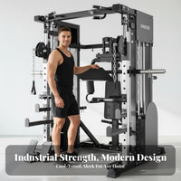 Multi-Functional Guided Barbell Machine Heavy-Duty Steel Frame Commercial Comprehensive Adjustable Complete Guided Barbell Machine for Bodybuilders