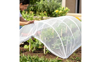 Garden Bed Tunnel Net Translucent Plant Tunnel with Tie Closure Breathable Row Cover for Gardeners, Raised Beds, Vegetable Patches, Backyard Gardens