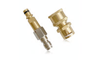 2 Pieces 1/4-Inch Quick-Connect Adapter Brass Pressure Washer Adapter with Male and Female Fittings
