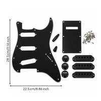 Pickguard Kit Pre-Drilled Guitar Pickguard with Knobs Parts for Guitarists, Luthier