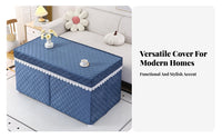 Soft Textile Rectangular Kotatsu Cover Comfortable Warmth Quilted Heating Table Cover Washable Quilt and Mat for Winter, Bedroom, Bay Window