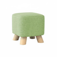 Durable Wood Construction Small Wooden Stool adaptable Upholstered Wooden Footstool Multifunctional Low Seat space-efficient Size for Children, Families, Office Workers, Living Room, Entryway, Bedroom, Bathroom