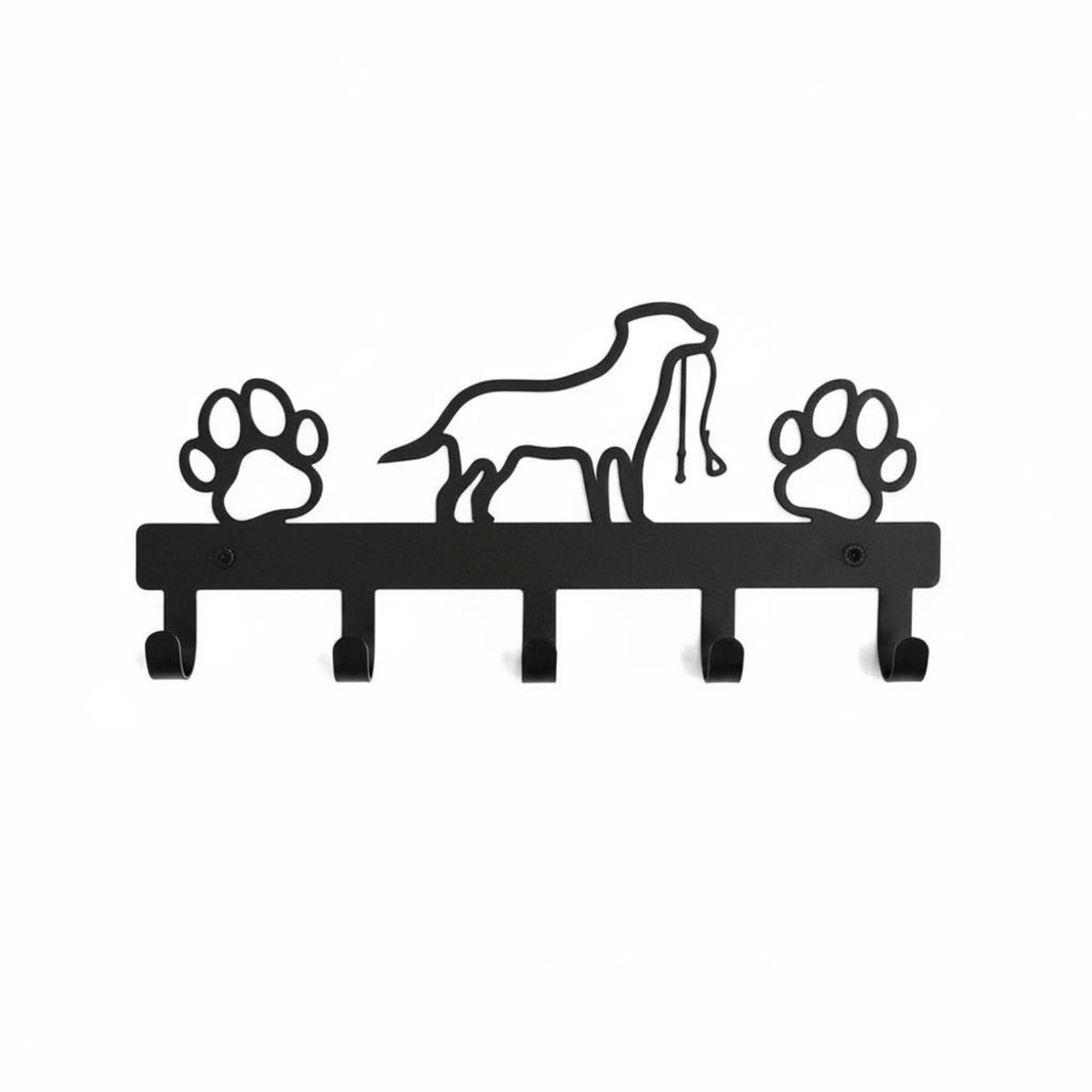 Metal Paw Print Hook Rack Decorative Pet Leash Hanger Long-Lasting Dog Leash Hook Space Saving for Entryway, Mudroom, Hallway