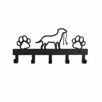 Metal Paw Print Hook Rack Decorative Pet Leash Hanger Long-Lasting Dog Leash Hook Space Saving for Entryway, Mudroom, Hallway