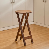 Portable Foldable Round Stool Space-Saving Backless Travel Stool Lightweight foldable Seat Sturdy Construction for Children, externaldoor lovers, Camping, Hiking, Fishing, Parties