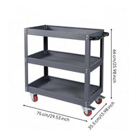 Heavy Duty Rolling Tool Cart Metal Mechanic Tool Cart Long-Lasting Rust Resistant for Mechanics, Repair Shop