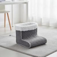 Electric Foot Warmer Electric Foot Warmer Quilted Heated Boot for Desk, Sofa