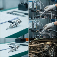 Insertable Suction Control Valve with Connector Perforated Diesel Engine Fuel Injector Nozzle Machined Solenoid Cylindrical for Car Owners
