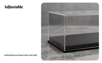 Acrylic Display Box Adjustable Lighting Dustproof Car Model Box Lighted Acrylic Display Case Easy Setup Illuminated Showcase