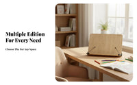 Er&travelnomic Design Adjustable Reading Easel Multi-Angle Adjustment Two-levelTier Adjustable Bookrest Stable Base Book Stand Foldable and Portable for Students, Professionals, E-Learning, Home Office, Library, Bedroom