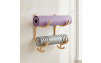 Mat Organizer with Hooks Compact Mat Holder with Hooks Tidy for