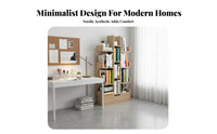 Large Capacity Tree-Shaped bookshelf With Bottom Drawer bookshelf Freestanding Design Storage Rack Modern design for Children, Book Lovers, Homeowners, Kids' Room, Small Spaces, Bedroom, Office