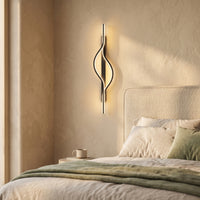 Sculptural LED Wall Sconce Warm Glow Wall Lamp with Silicone Slim Accent Lamp for Bedside, Bedroom, Hallway, Living Room