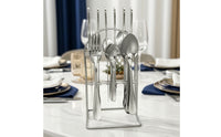 Space-Saving Cutlery Organizer with Metal Rack Compact Countertop Utensil Organizer Modern Kitchen Utensil Holder Elegant for Dining Room