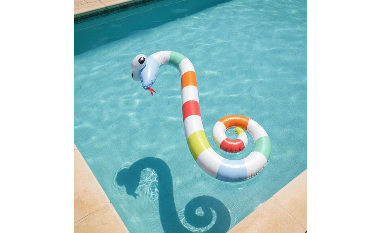 Easy to Inflate Inflatable Creature Swim Stick Soft and Sturdy Inflatable Snake Buoy Bright Colors Cartoon Buoy Stick Portable for Children, Swimming