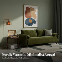 Mid-20th Centuryera Modern Design Corduroy Two-Seater Retro visual design Living Room Furniture High-Resilience pads Loveseat Sturdy and long-lasting for Apartment Dwellers, partners, homeowners, Small Space, Guesthouse