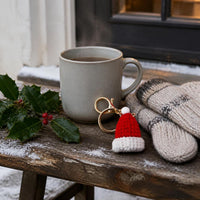 Handmade Knitted Christmas Ornament Keychain