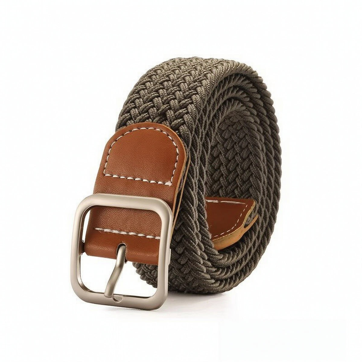 Braided Elastic Belt Comfortable Braided Stretch Belt Stylish Soft for Jeans, Everyday Wear