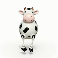 Cow Figurine Decorative Cow Statue Figurine with Dangling Legs Farmhouse Decor Garden for Gardeners, Tabletop, Fence