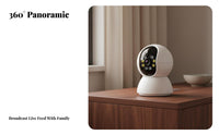 360 Degree WiFi Camera Indoor Pan Tilt Security Camera 2K Ready Full High Resolution Distant Mobile Entry for Parents, Office