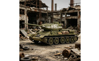 T-34/85 Tank Model Unpainted 1/72 Scale Tank Model Includes Decals for Display Shelf
