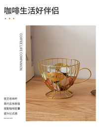 Nordic Style Iron Snack and Candy Storage Rack, Geometric Shape