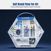 Space Capsule Neutral Pen Gift Set, Creative Stationery Box, Children's Day, Student Drawing, Assorted Colors