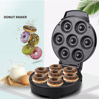 110V 7-Hole Donut Maker Breakfast Machine with Heating Tube