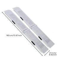 Foldable Loading Ramp Anti Slip Metal Loading Ramp Carrying Handle Transport Equipment for Garage