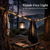 Multi-functional Tactical Camping Lanyard with Light for Backpacks & Tarps