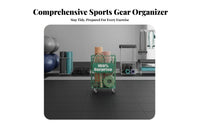 Space-Saving Design Exercise Mat Storage Holder Large Capacity Exercise Mat Rolling Bin Sturdy Construction Gym Organizer Heavy Duty for Fitness Enthusiasts, Living Room, Garage, Home